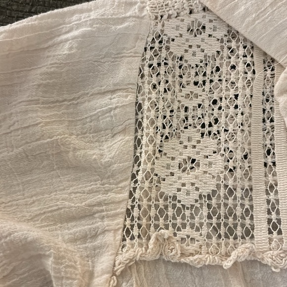 Vintage Lace Crochet Patchwork Button up - Picture 6 of 7